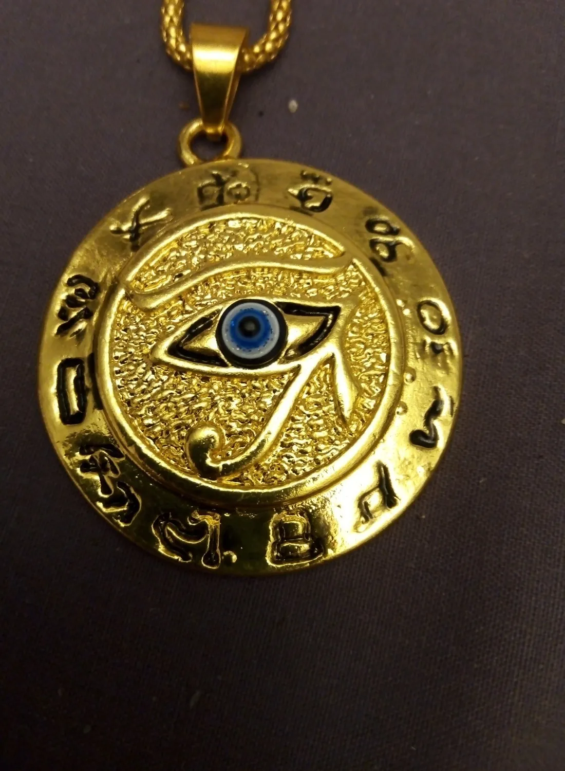 Authentic The Golden Udjat: Eye of Horus Sacred Talisman