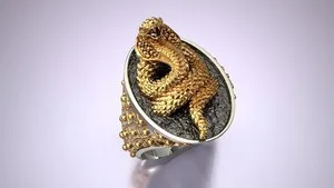 Authentic The Ouroboros Whisper Gold- Plated Serpent Ring