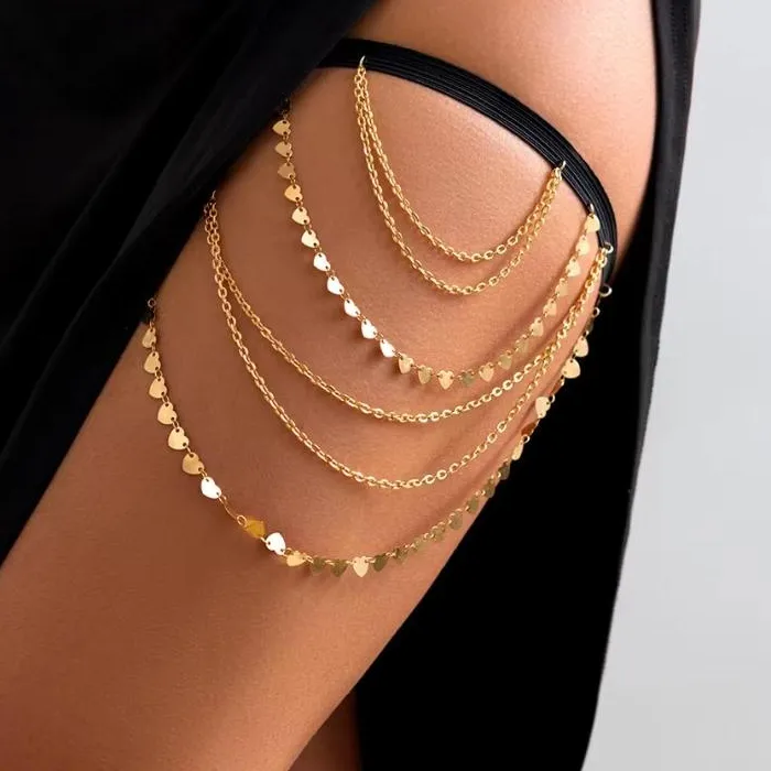 Aura Of Aphrodite Rose Gold Heart's Embrace Thigh Adornment
