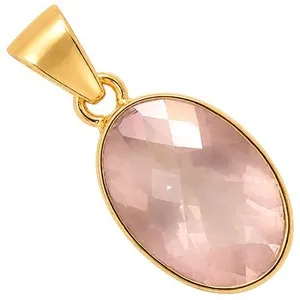 Authentic The Whispering Heart Of Dawn Rose Quartz Gold- Plated Talisman