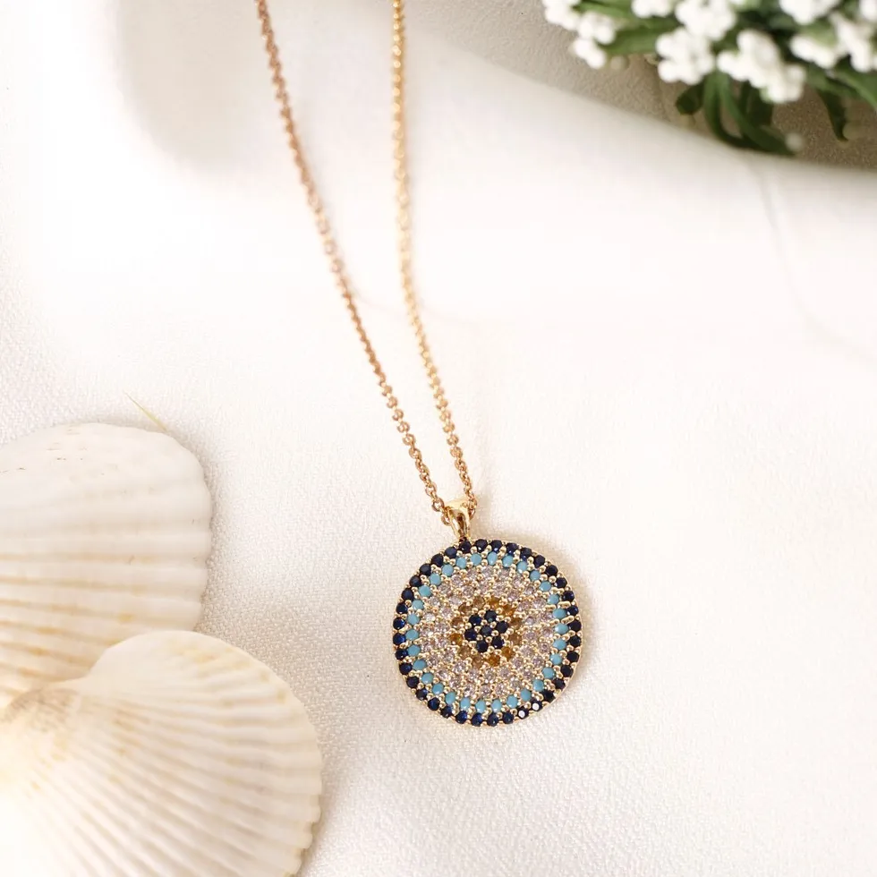 Authentic The Gilded Sentinel 14K Gold- Plated Nazar Evil Eye Talisman