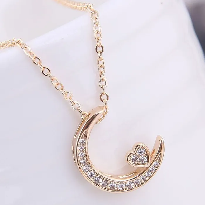 Authentic The Celestial Heart Gold-Plated Lunar Pendant
