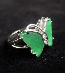 Authentic Whispers Of The Verdant Earth Jade, Pearl & Aventurine Talisman Ring