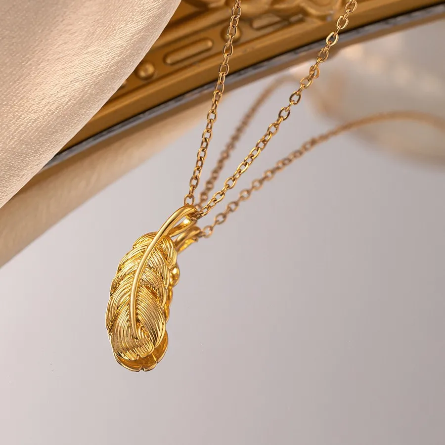 Authentic Celestial Plume Of The Inner Spirit 18K Gold Plated Talisman