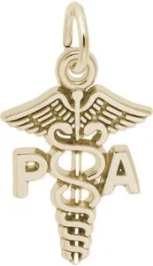 Authentic The Asclepius Rod Of Vitality Gold- Plated Sterling Silver Caduceus Talisman