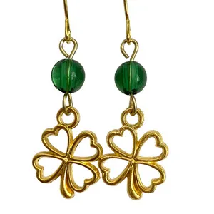 The Gilded Clover Of Eternal Fortune Talismanic Earrings