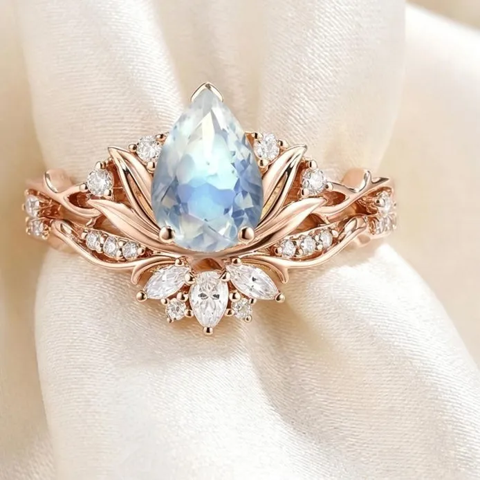 Luminous Lunar Promise The Art Deco Moonstone Fertility Talisman