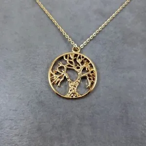 Authentic Eternal Tree Of Life Talisman In Golden Embrace