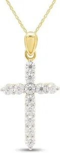 Authentic Radiant Celestial Cross Talisman In Sterling Silver And Gold- Plated Luminescence
