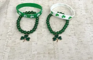 Authentic Shamrock Couple Bracelets, Clover Bracelets, St. Patrick's Day Jewelry
