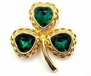 Authentic The Emerald Trefoil Golden Shamrock Talisman Of Heart And Fortune
