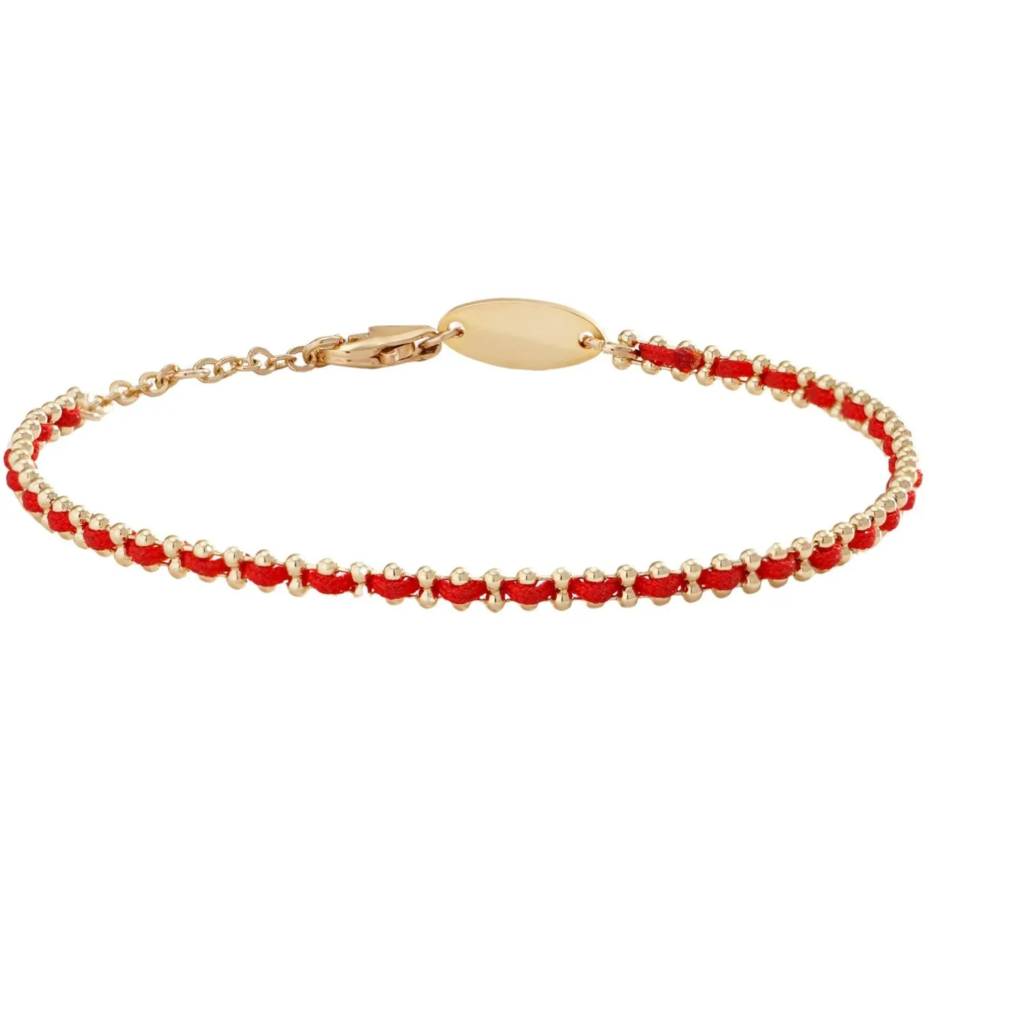 Authentic The Crimson Thread Of Fate 18K Gold Plated Lucky Bead Talisman