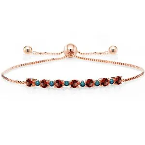 Authentic Embracing the Flame: A Red Garnet Rose Gold Plated Shield of Protection