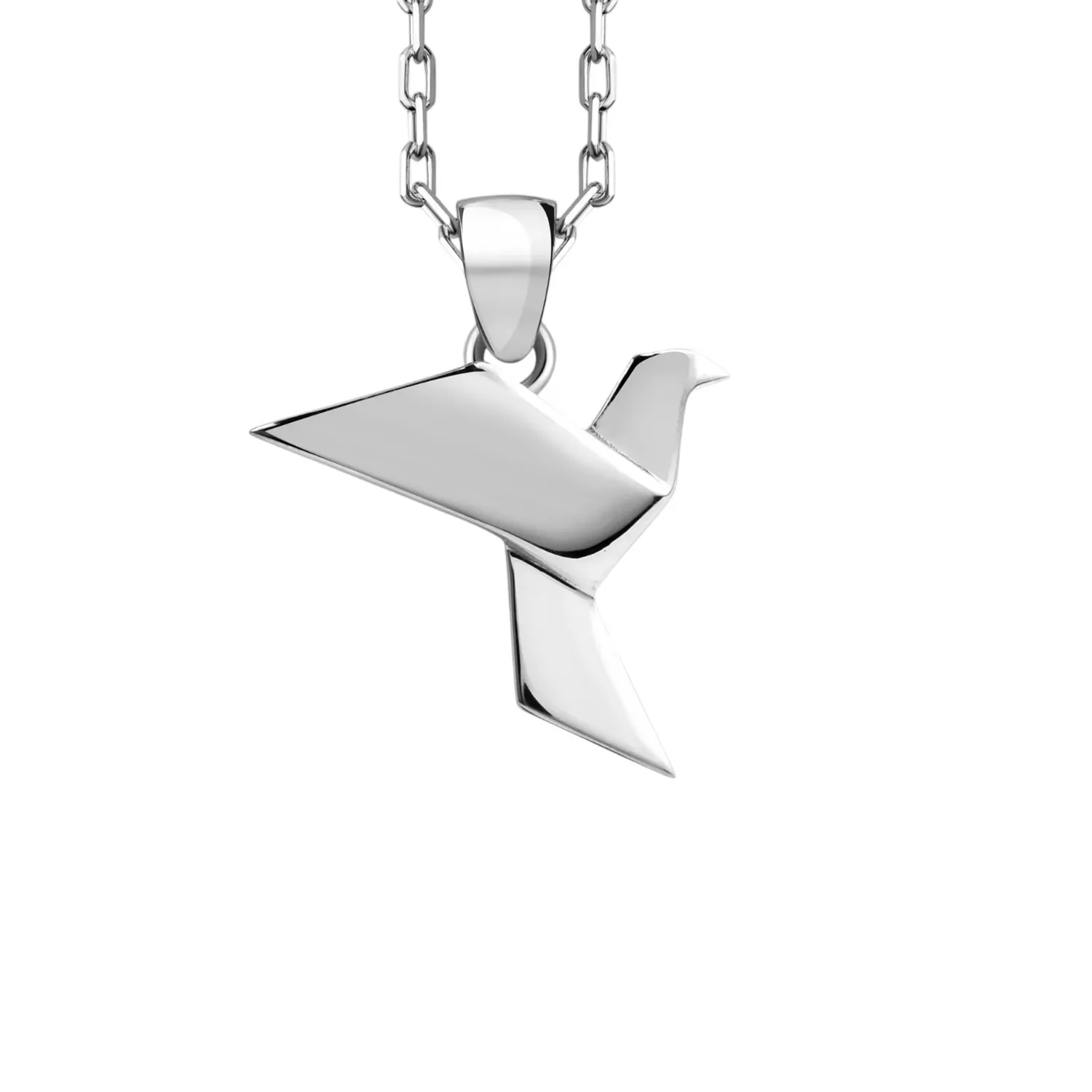 Authentic Origami Dove in Gold Plated 925k Silver Necklace for Bestfriend Gift