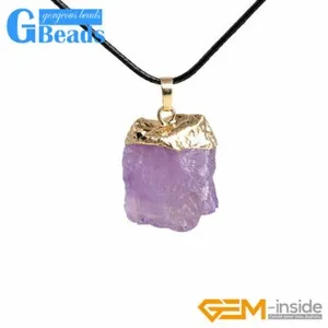 Authentic Freeform Raw Crude Quartz Natural Crystal Gemstone Pendant Reiki Necklace