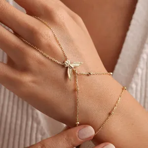 Authentic The Ascending Flame Phoenix Hand Chain In Gold- Plated Silver