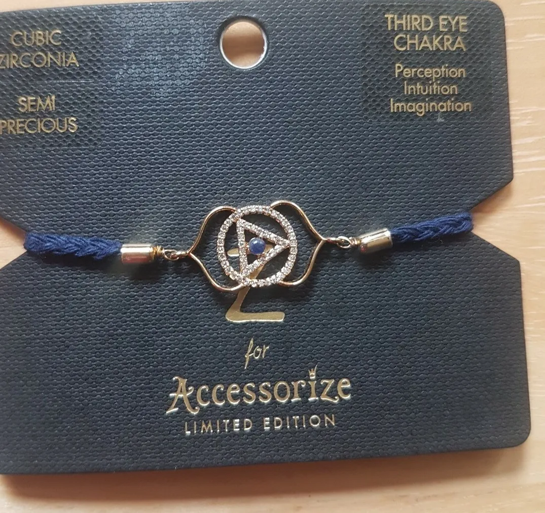 Authentic Awaken The Inner Vision The Third Eye Chakra Gold- Plated Talisman Bracelet