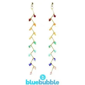 Authentic Aura Weave Rainbow Cascade Earrings
