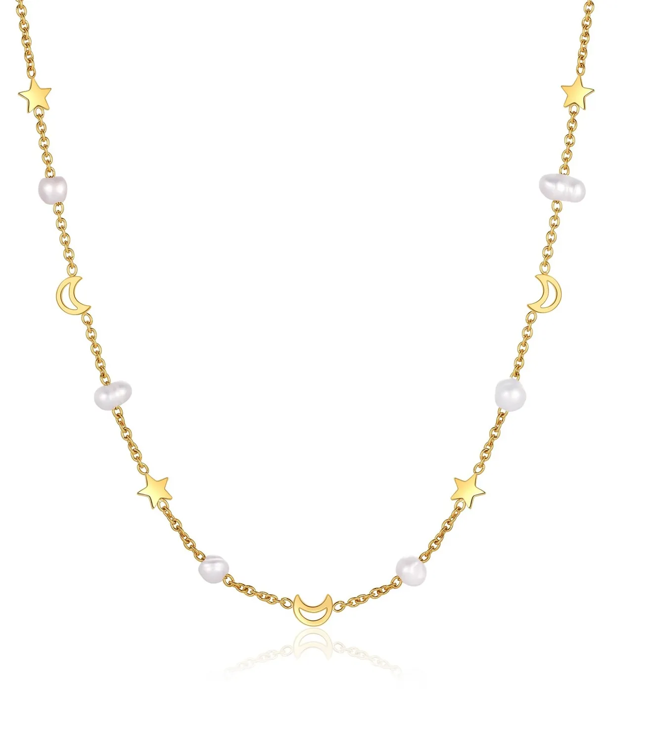 Celestial Embrace Sun, Moon, And Pearl Amulet