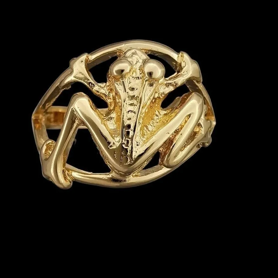 Authentic The Gilded Amphibian Ring Of Abundance And Metamorphosis