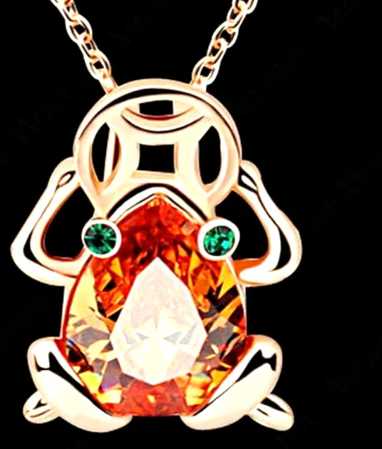 Authentic Golden Wealth Guardian Lucky Money Frog Coin Amulet Pendant