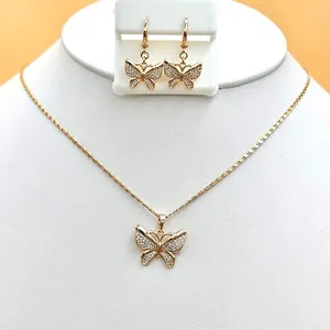 Authentic Hopeful Butterfly Clear Crystal Gold Talisman