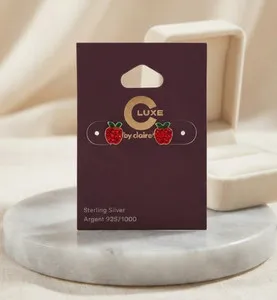Authentic Claire's Sterling Silver Gold Plated Earrings 925 1000 Heart Apple, Shark, Cat