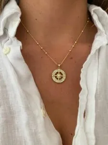 Authentic The Navigator Of Destiny Gold Compass Pendant