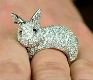 Authentic Moon Hare Ring 1.80Ct Moissanite In Gold