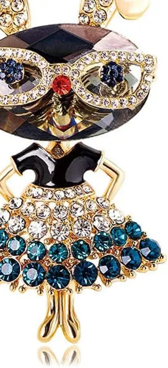 Authentic The Lunar Hare Gold- Plated Crystal Talisman Of Gentle Fortune