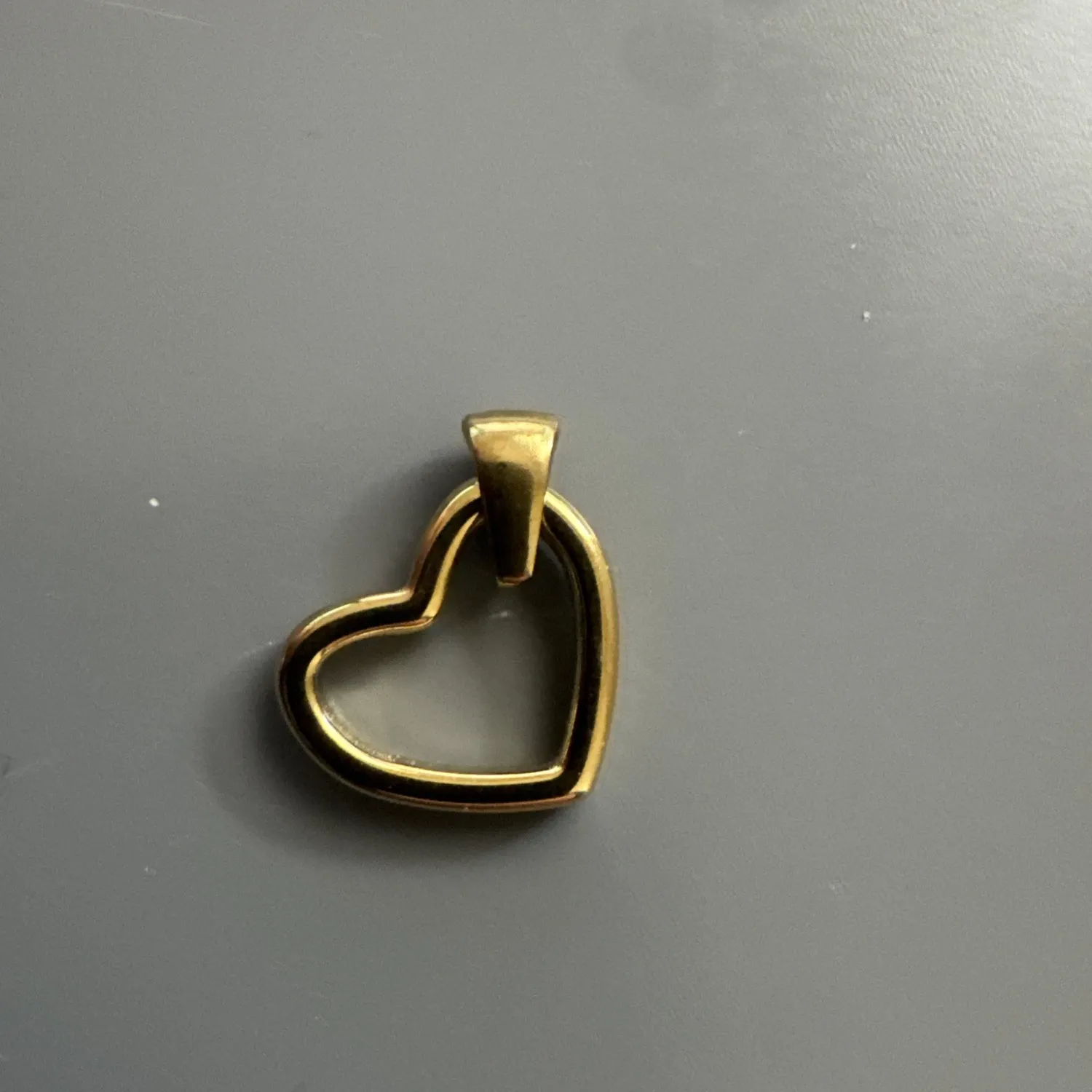 Authentic The Eternal Lattice Double- Sided Open Heart Gold- Plated Talisman