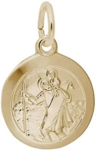 Authentic The Voyager Guardian Sacred St. Christopher Gold- Plated Talisman