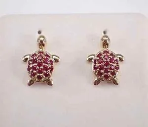 Authentic Mystic Ruby Tortoise Earrings A Of Ancient Wisdom