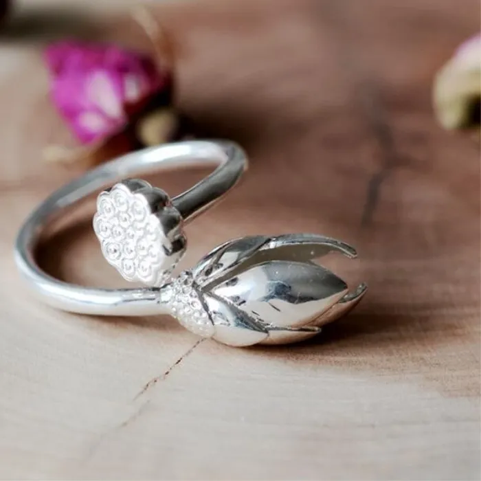 Authentic Twin Lotus Of Life A Silver Embrace Of Harmony