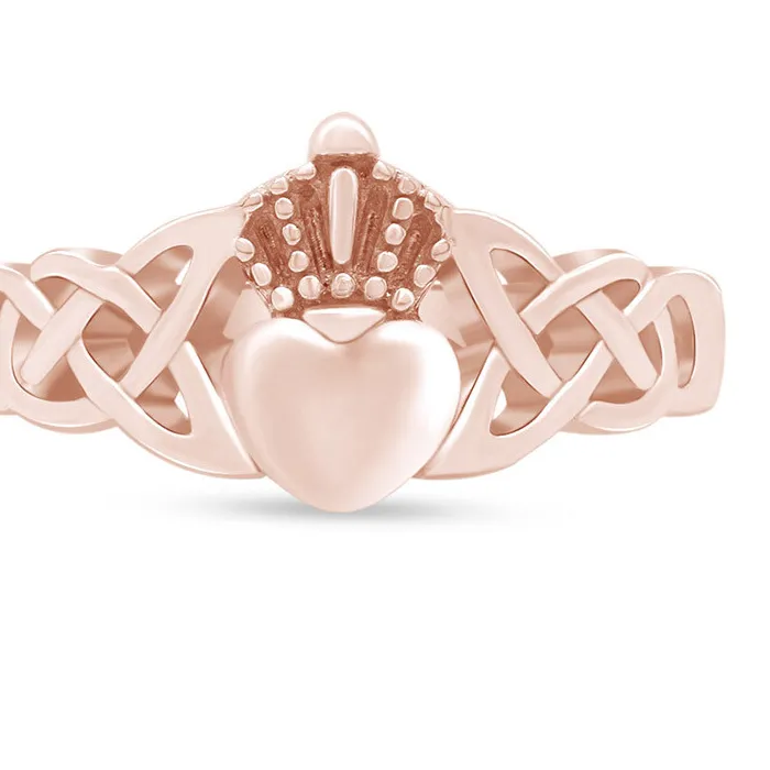 Authentic The Eternal Bond Claddagh Talisman In Rose- Kissed Silver