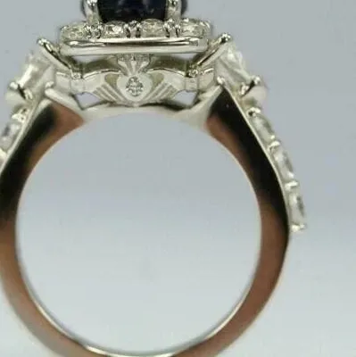 Authentic The Eternal Bond Sapphire Claddagh Talisman In Radiant White Gold