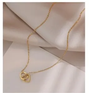 Authentic The Eternal Bond Dual-Heart Golden Talisman