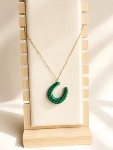 Authentic Malachite Horseshoe Green Guardian Of Luck