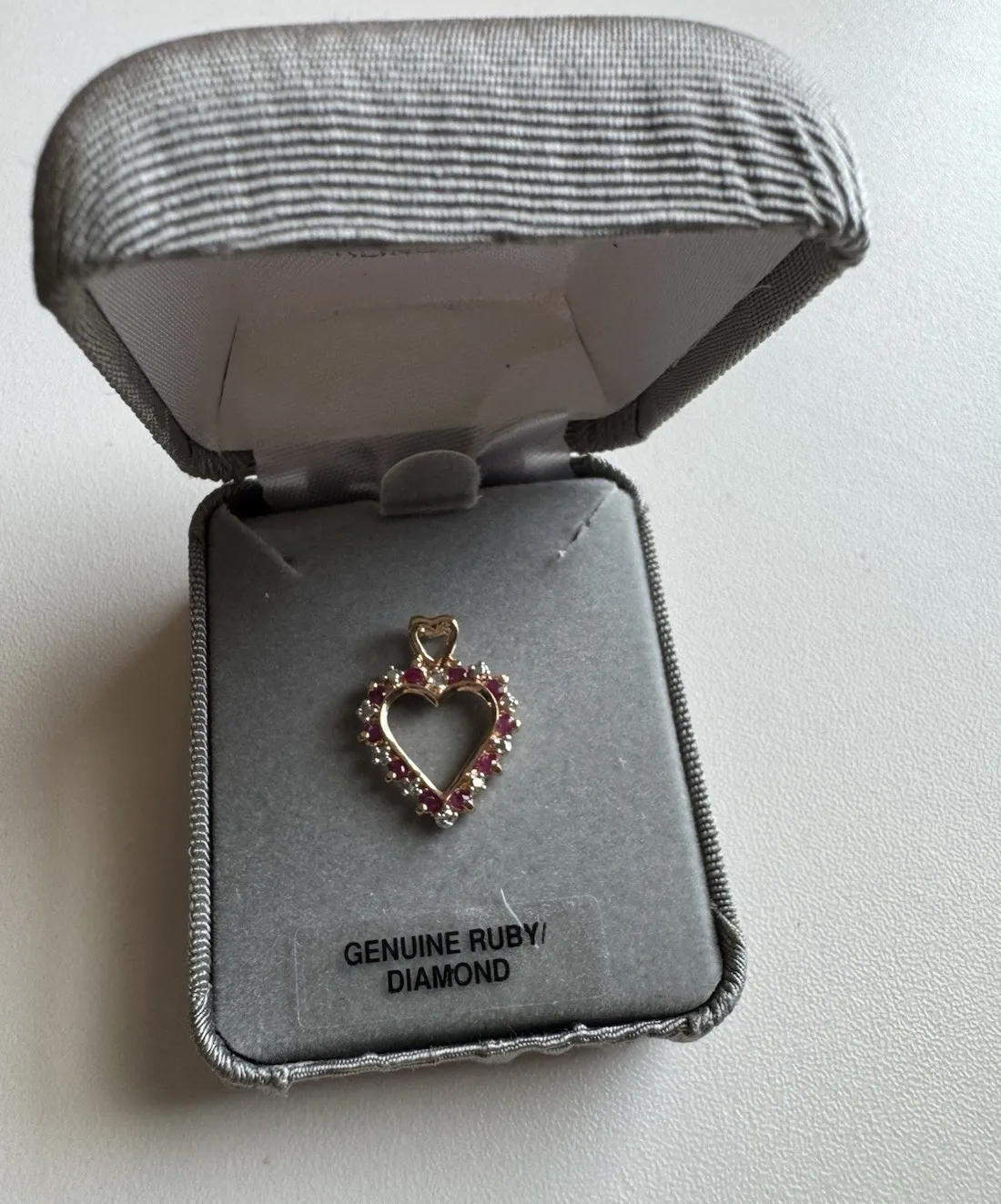 Authentic The Crimson Flame Heart: 18k Gold-Plated Sterling Silver Ruby and Diamond Talisman of Passion