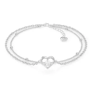 Authentic SERASAR | Women's [Heart] Anklet | 18K Gold Plated 925 Sterling Silver