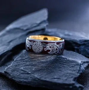 Authentic The Fenrir Rune- Bound Band In Luminous Rose Gold
