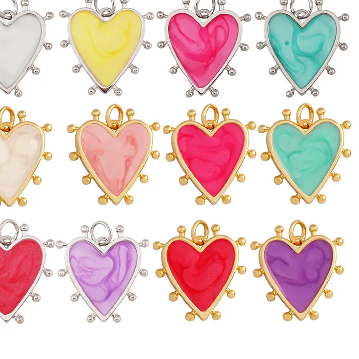 Authentic Heartbeat of Love: 18K Gold Plated Zircon Heart Charm Pendant