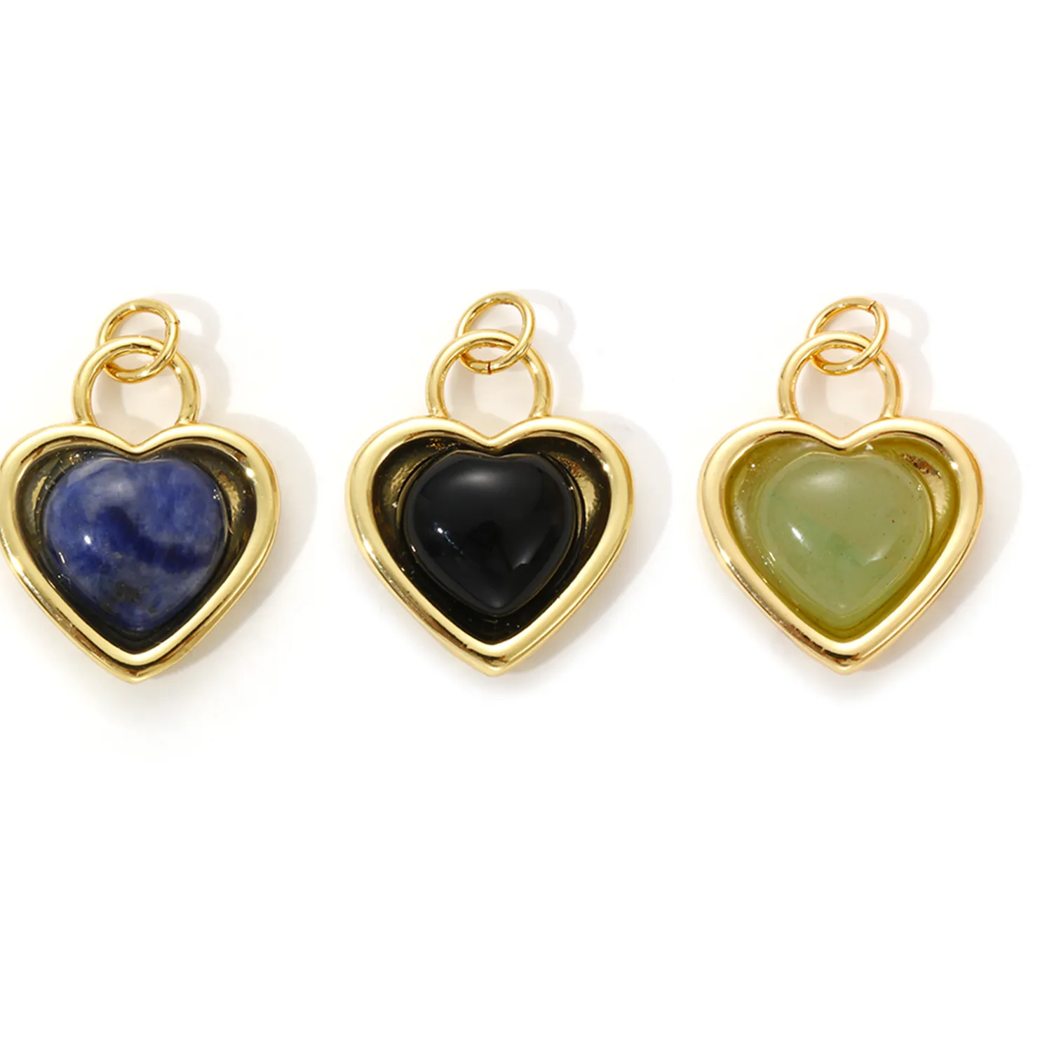 1 Valentine's Day Charms 18K Gold Plated Heart Pendant For Diy Neckalce Bracelet Jewelry Making 22Mm X 16Mm