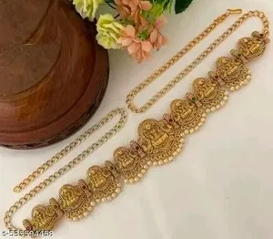 Authentic Celestial Kamarband – Ethnic Gold‑Plated Belly Chain of Harmony and Protection
