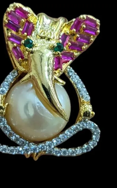 Authentic The Golden Remover Of Obstacles Artisan Ganesha Talisman
