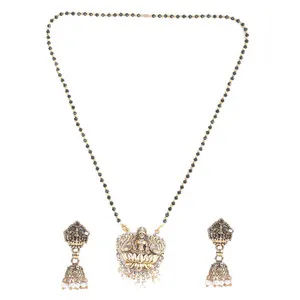 Authentic The Ganesha Gatekeeper Gold- Plated Pendant & Jhumka