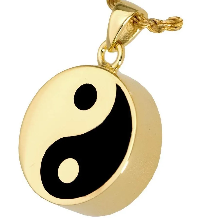 Authentic Yin Yang Ash Keeper Dual Realm Gold Plated Pendant