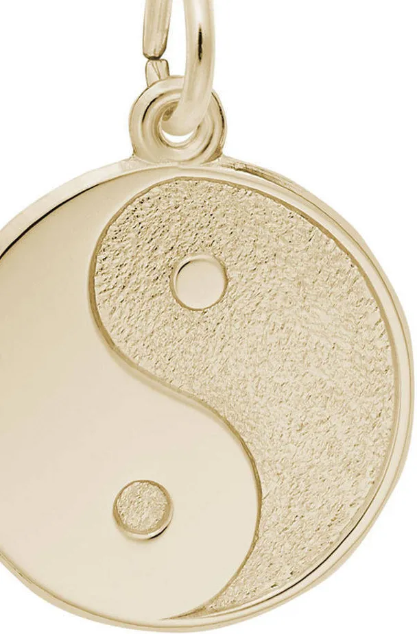 Authentic Radiant Equilibrium Gold- Plated Sterling Silver Yin Yang Talisman