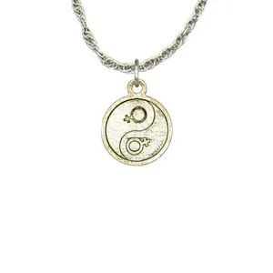 Authentic Eternal Union Yin Yang Sovereign Pendant In Radiant Gold