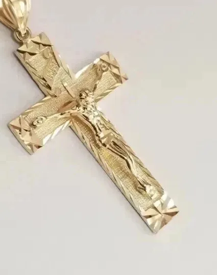 Authentic Infinite Devotion - 14K Gold Plated INRI Cross Pendant